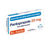 PANTOPRAZOLE EG LABO CONSEIL 20 mg - pour reflux et remontés acides Boîte 14 comprimés Comprimé(S) pc(s)