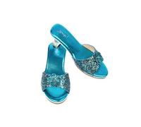 Pantoufle a talon haut Annelle - Bleu Satine 24-25