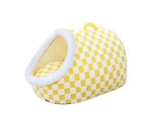 Pantoufle de lit Cat Cave - Velours S/M/L, Abri de canapé pour animaux de compagnie, Meubles Sleep Den | Parfait pour le confort intérieur, la sieste des petits chiens, les confortables de la ma