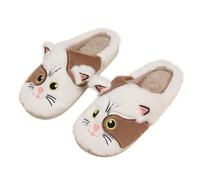 Pantoufle d'hiver Chaudes Chaussons Antidérapant Léger Slippers Lin Coton Respirant Pantoufles Carreaux Hiver Chaussures pour Spa Voyage Femmes Hommes Cotton Petite Amie Dames