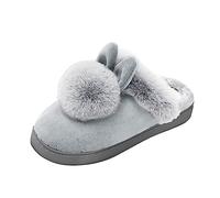 Pantoufle d'hiver Chaudes Pantoufles Respirables Coton Doublées Peluche Slippers Bois Plancher Compatible Chaussures pour Intérieur Extérieur Maman Cadeaux Spéciaux Petite Amie Dames