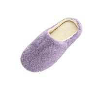 Pantoufle d'hiver Chaudes Pantoufles Respirables Coton Souple Antidérapante Statique Mules Fausse Fourrure Chaussures Pour Spa Voyage Maman Cadeaux Spéciaux Antidérapant Bout Fermé