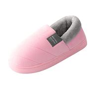 Pantoufle d'hiver Chaudes Slippers Laine Peluche Doublée Pantoufles Léger Portable Silencieux Chaussons Accueil Hiver Chaussures pour Toutes Saisons Dames Confort Intérieur Chaud