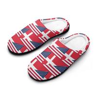 Pantoufle Drapeau Du Danemark Et Des États-Unis Slippers S