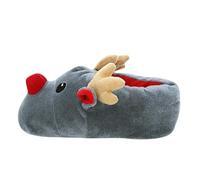 Pantoufle Fantaisie Homme Chausson Bottine Femme Pantoufles en Coton en Peluche Couple Chaussures de Doux Hiver Mignon Chausson en Coton de noël pour Chausson Cochon Femme Chausson (Dark Gray, 40-41)