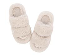 Pantoufle Femme Chausson Peluche Chaud Slippers Claquette Fourrure Sandal Bout Ouvert Accueil Chaussures pantoufles femme hiver