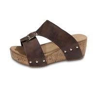 Pantoufle Femme Confort,Chaussons Confortables Pour Femmes Sandales à Bout Ouvert Avec Semelle éPaisse Pour Une DéTente DéContractéE En Plein Air Style Estival