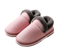 Pantoufle Femme Hiver Chaude Charentaises Hommes Pantoufles d'automne et d'hiver en Coton à Semelles épaisses antidérapantes pour Femmes, Pantoufles Chaussures OrthopéDiques (Watermelon Red, 40)