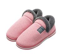 Pantoufle Femme Intérieures Antidérapantes Slipper en Peluche Forme Confortables Chaud Chaussons Doublées pour Femmes Hiver Décontractées Pas Cher Pantoufles en Mousse À Mémoire pour La Maison Léger