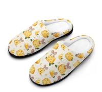 Pantoufle Fromage Et Rat Mignon Slippers | chaussuresm chauds Pantoufles En Peluche antidérapantes Pour Fête Camping chambre à coucher