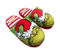 Pantoufle garçon. Le Grinch. Couleur vert. Cadeau Chaussons pour enfant taille 2