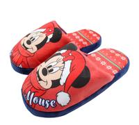 Pantoufle garçon. , Minnie. Couleur rouge. Cadeau Chaussons pour enfant ta