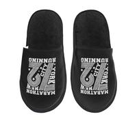 Pantoufle Maison 72E Marathon De New York Vintage Timbré Chaussons Maison Antidérapantes Chaudes Pantoufles Confortable Hiver Pantoufles Pour Voyages Camping Chambre M