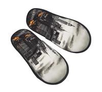 Pantoufle Maison Avec Tout Mon Amour Depuis New York Hiver Pantoufles Doux Chaussons Maison Unique Hiver Chaussures Chaudes Pour Chambre Voyages Camping M