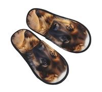 Pantoufle Maison Chiots Bergers Allemands Hiver Pantoufles Doux Hiver Chaussures Chaudes Antidérapantes Chaudes Pantoufles Pour Voyages Camping Maison L