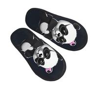 Pantoufle Maison Cool Panda Hiver Pantoufles Antidérapantes Hiver Chaussures Chaudes Doux Chaudes Pantoufles Pour Chambre Hôtels Salon M
