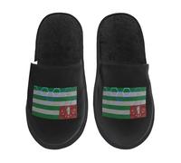 Pantoufle Maison Drapeau De La République D'Abkhazie Hiver Pantoufles Antidérapantes Hiver Chaussures Chaudes Confortable Chaussons Maison Pour Maison Voyages Chambre L