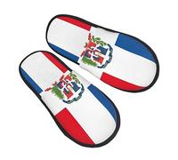 Pantoufle Maison Drapeau De La République Dominicaine Hiver Pantoufles Unique Hiver Chaussures Chaudes Antidérapantes Chaussons Maison Pour Voyages Maison Camping M