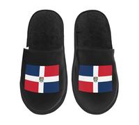 Pantoufle Maison Drapeau De La République Dominicaine Hiver Pantoufles Unique Hiver Chaussures Chaudes Doux Chaussons Maison Pour Chambre Maison Camping M