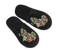 Pantoufle Maison Drapeau De L'Afrique Du Sud Hiver Chaussures Chaudes Doux Chaussons Maison Antidérapantes Chaudes Pantoufles Pour Chambre Camping Voyages M