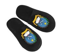 Pantoufle Maison Emblème De L'Angola Hiver Chaussures Chaudes Antidérapantes Chaussons Maison Unique Chaudes Pantoufles Pour Chambre Camping Voyages M