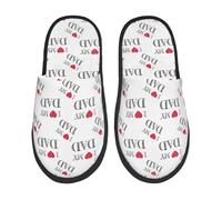 Pantoufle Maison J'Aime Mon Papa Hiver Chaussures Chaudes Unique Chaudes Pantoufles Antidérapantes Chaussons Maison Pour Maison Camping Chambre L