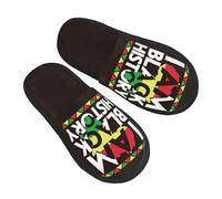 Pantoufle Maison Mois De L'Histoire Des Noirs Chaudes Pantoufles Portative Chaussons Maison Confortable Hiver Chaussures Chaudes Pour Hôtels Maison Chambre M