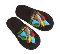 Pantoufle Maison Mois De L'Histoire Des Noirs Hiver Pantoufles Doux Hiver Chaussures Chaudes Portative Chaussons Maison Pour Chambre Hôtels Salon L