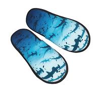 Pantoufle Maison Requins-Marteaux Près Des Îles Chaussons Maison Confortable Chaudes Pantoufles Unique Hiver Chaussures Chaudes Pour Camping Maison Chambre L