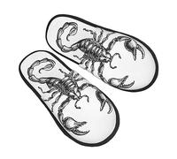 Pantoufle Maison Tatouage De Scorpion Horoscope Animal Hiver Pantoufles Antidérapantes Hiver Chaussures Chaudes Confortable Chaussons Maison Pour Voyages Maison Camping L