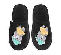 Pantoufle Maison Un Adorable Ourson Dort Sur Les Étoiles Chaudes Pantoufles Doux Chaussons Maison Confortable Hiver Chaussures Chaudes Pour Maison Voyages Camping M