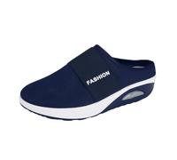 Pantoufle orthopédiques pour femmes estivales Chaussures orthopédiques pour femmes avec coussin d’air Slip on doux et confortable Pantoufles en maille antidérapantes respirantes à bout fermé