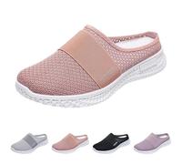 Pantoufle orthopédiques pour femmes estivales Chaussures orthopédiques pour femmes avec coussin d’air Slip on doux et confortable Pantoufles en maille antidérapantes respirantes à bout fermé