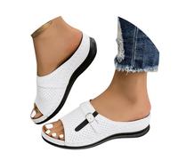 Pantoufle Ouverte Femme,Sandales CompenséEs Pour Femmes Chaussures D'éTé à Boucle Tendance Et LéGèRes à Enfiler