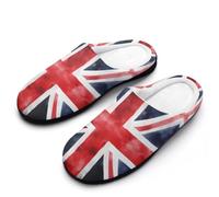 Pantoufle Union Jack, Drapeau Britannique Du Royaume Slippers | Pantoufle duveteux Pantoufles En Peluche maison Pour Camping Hôtels Fête