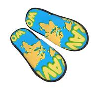 Pantoufle Voyager À Travers Le Monde 1 Imprimer Chaussures Légères Antidérapants Chausson Pour Unisex Homme Extérieur L