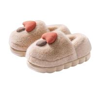 Pantoufles à enfiler élégantes et moelleuses pour femme | Pantoufles fermées pour femme - Chaudes - Doublées en peluche - Plateforme - Mousse à mémoire de forme - Pour la maison
