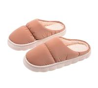 Pantoufles antidérapantes en coton et lin pour homme et femme - Pour l'intérieur et l'extérieur - Sandales à bout ouvert - Respirantes - Sandales en liège pour femme, Rouge, 38 EU