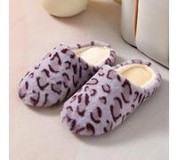 Pantoufles antidérapantes en mousse à mémoire de forme pour femme Violet | Claquettes confortables en velours côtelé, semelle légère antidérapante, intérieur et extérieur, lavables en machine