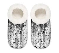 Pantoufles antidérapantes en mousse à mémoire de forme pour homme et femme Motif étoile noire, multicolore, 37.5/38.5 EU