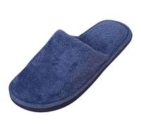 Pantoufles antidérapantes pour femme - Coupe large - Dos nu - Légères - Confortables - Bout fermé - En mousse à mémoire de forme - Convient aux diabétiques, café, 7-7.5