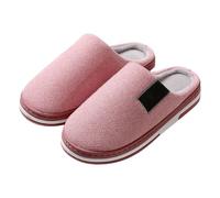Pantoufles avec semelle antidérapante pour femme - Chaussons d'hiver fermés