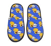Pantoufles Canard Bleu Cool Et Mignon Pantoufles De Voyage Légers Pantoufles En Coton Réutilisables Chaussons Pour Voyage Hôtels Outdoor L