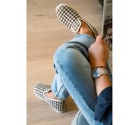 Pantoufles carreaux Caussün Francine Marron 41