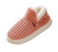 Pantoufles Chaude en peluche pour femme Pantoufles d'hiver Fermé Doublées en polaire Chaussons De Maison Slip On Chaussons moelleux de Chambre à Coucher, cadeaux pour femmes, maman, petite amie, dames