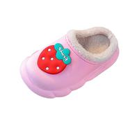 Pantoufles chaudes d'hiver pour femme et homme - Doublées en peluche - Pour l'intérieur et l'extérieur - Chaussures confortables avec semelle souple pour tout-petits - Animaux (32 grands enfants)