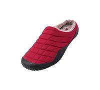 Pantoufles chaudes douces et confortables pour garder vos pieds au chaud en hiver - Chaussons chauds pour homme - Taille 13, Rouge, 41 1/3 EU