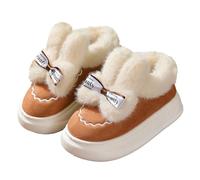 Pantoufles chaudes et amusantes pour homme - Fermés - Gris - Avec oreilles de lapin - En peluche - Plateforme - En coton moelleux - Chaussons mignons, kaki, 41 EU