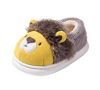 Pantoufles chaudes pour filles et garçons - Chaussons d'intérieur doublés pour l'hiver - Sandales pour bébé garçon - Taille 5, jaune, 23 EU