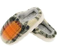 Pantoufles Chauffantes électriques Pantoufles Chauffantes Unisexes Chauffe-Pieds Chaussures Chauffantes pour L’Hiver Temps Froid Chaussures Chauffantes Chaudes en Peluc, Stripe 3, 44/45 EU